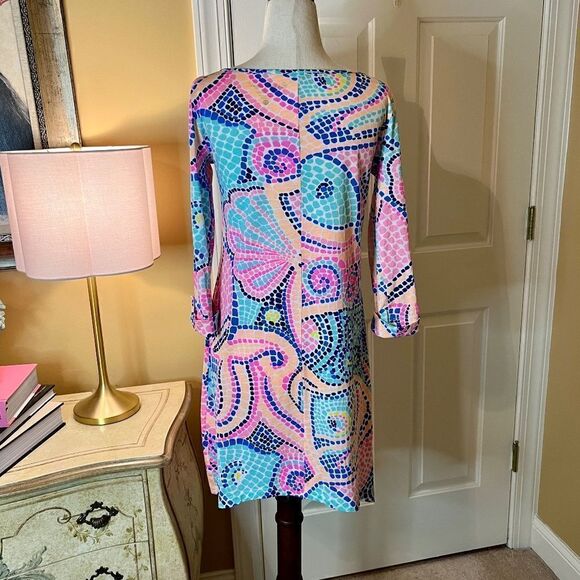 NWOT Lilly Pulitzer Edna Swing Dress in Tile Wave Size XS - Picture 5 of 5